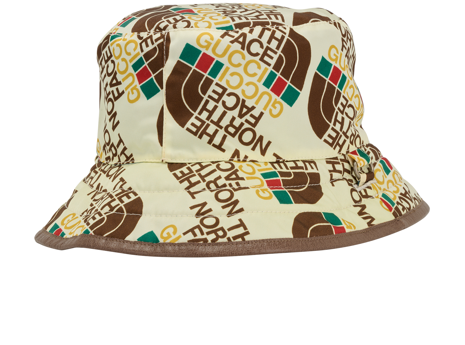 Gucci x The North Face Self-Tie Logo Bucket Hat, &pound;120, Accessories, Brown/Cream, Polyester, Back view