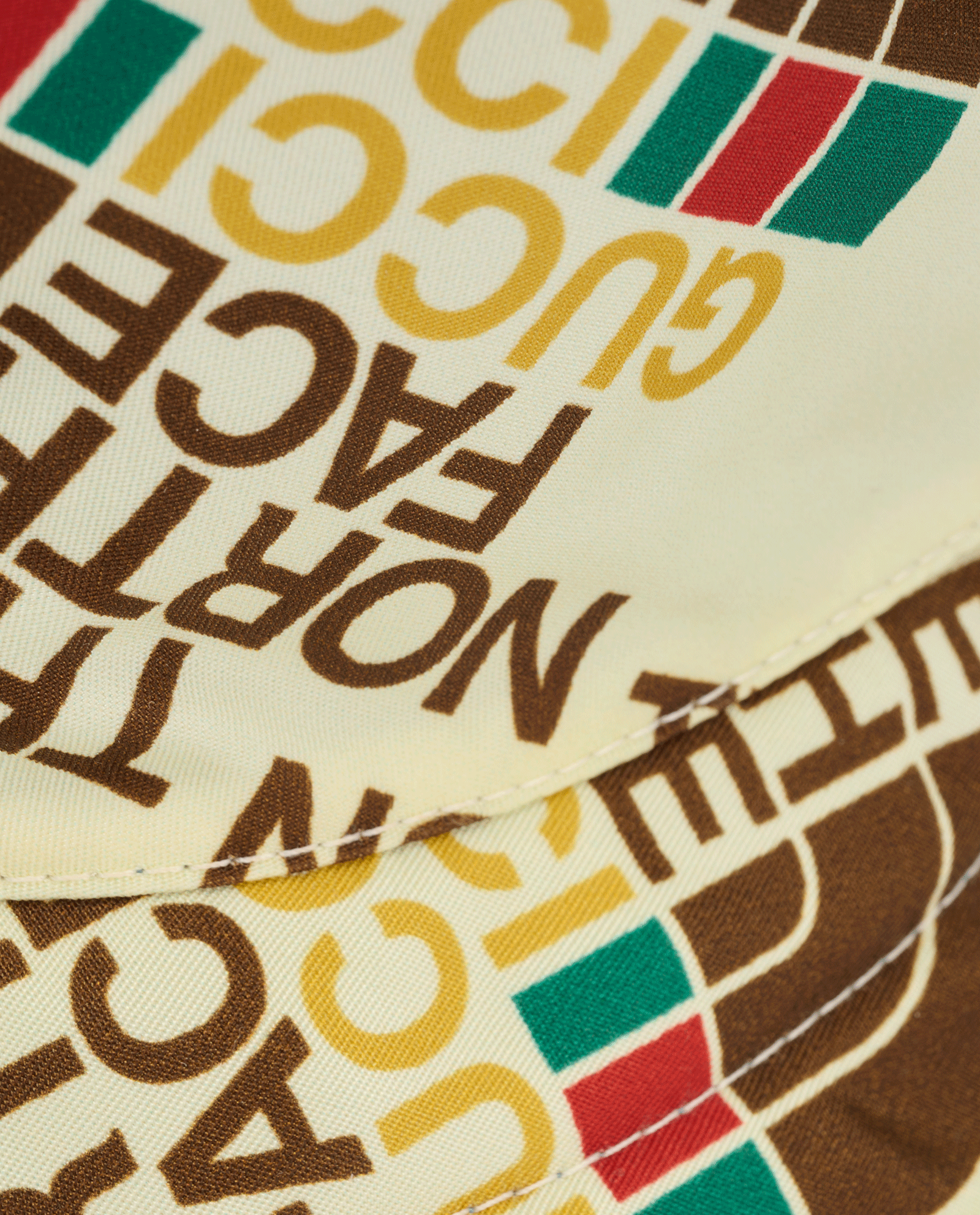 Gucci x The North Face Self-Tie Logo Bucket Hat, &pound;120, Accessories, Brown/Cream, Polyester, Other view