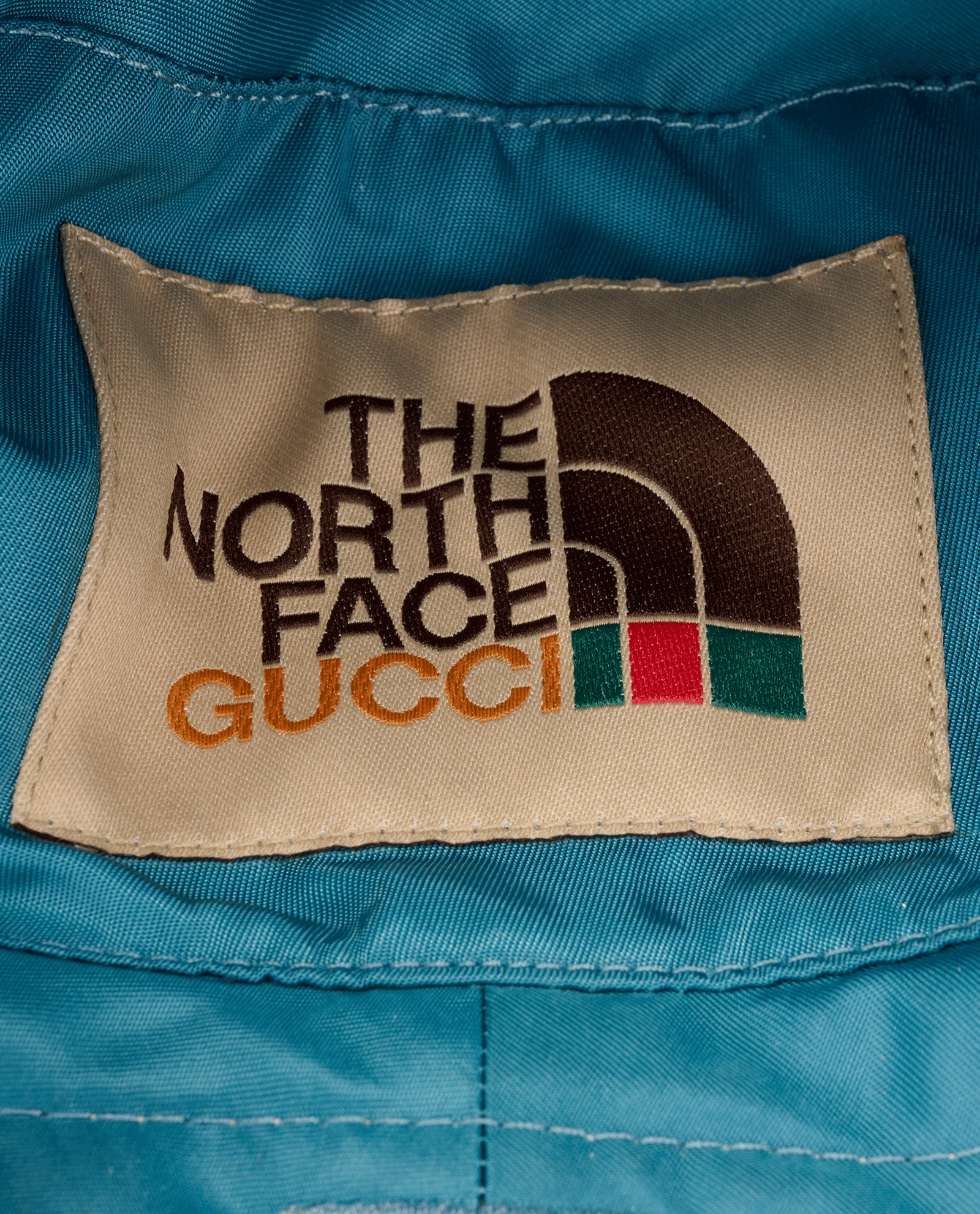 Gucci x The North Face Self-Tie Logo Bucket Hat, &pound;120, Accessories, Brown/Cream, Polyester, Other view