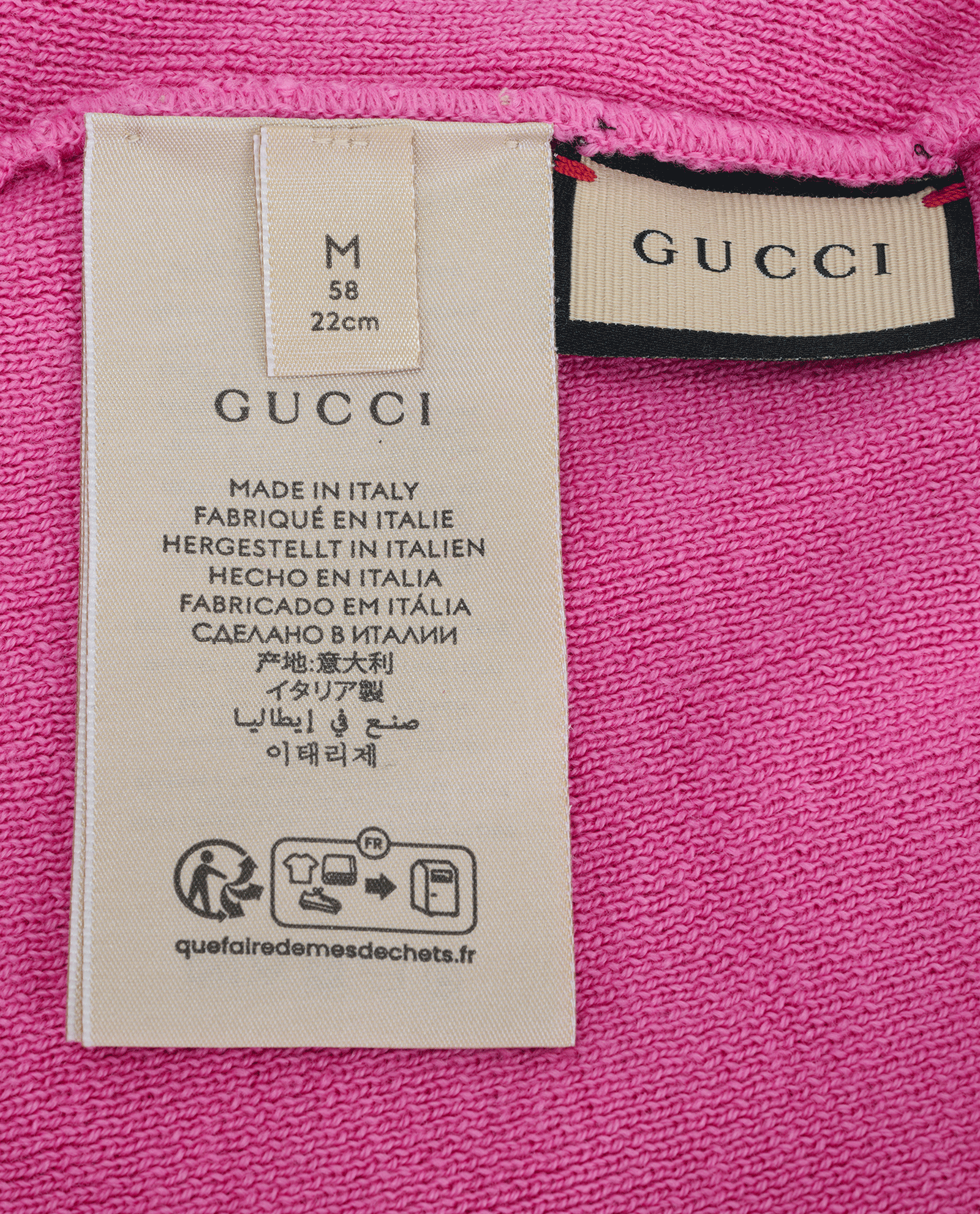 Gucci Logo Embroidered Knit Beanie, &pound;130, Accessories, Pink, Wool, Other view