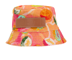 Loewe x Paula’s Ibiza Bottle Caps Bucket Hat,Cotton,Pink/Orange, Sz 57, 3*