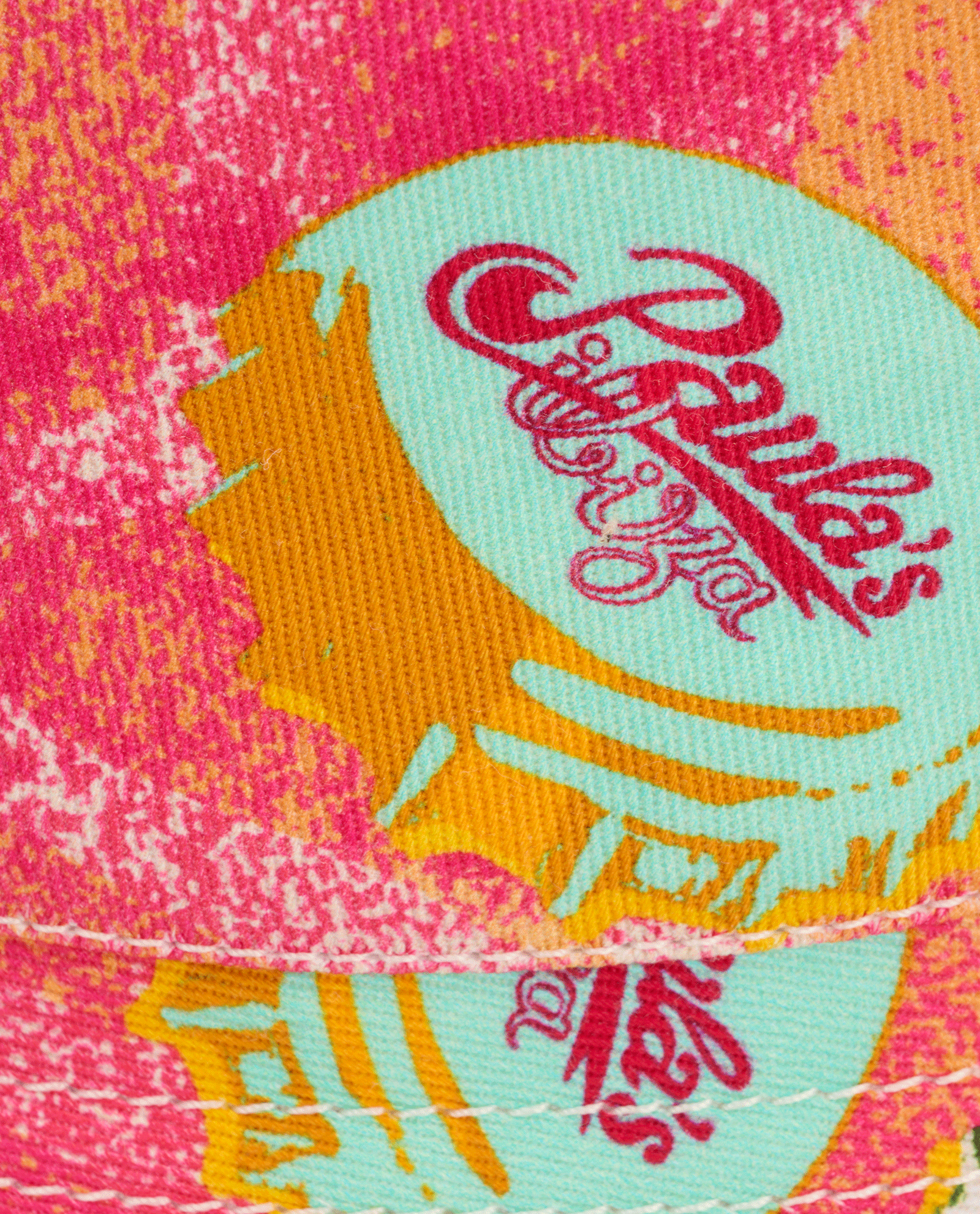 Loewe x Paula’s Ibiza Bottle Caps Bucket Hat, &pound;175, Accessories, Orange/Pink, Cotton, Other view