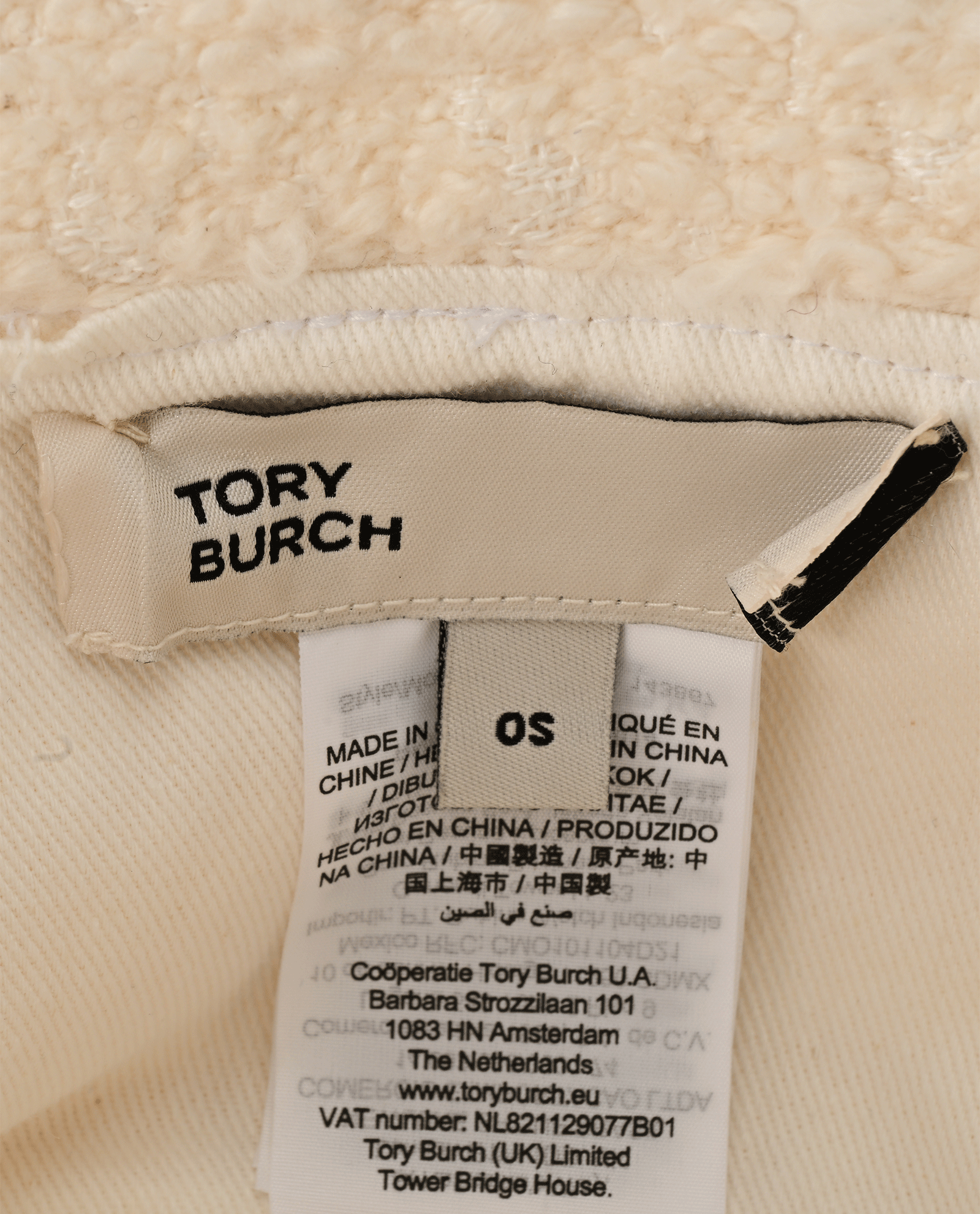 Tory Burch Boucle Bucket Hat, &pound;70, Accessories, Cream, Cotton/Linen, Other view
