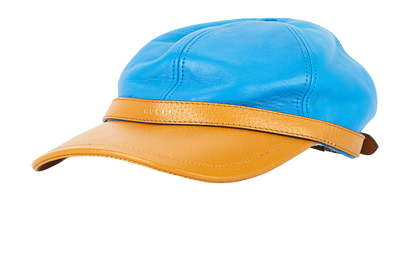 Gucci Baseball Hat, &pound;275, Accessories, Blue/Tan, Leather, Front view