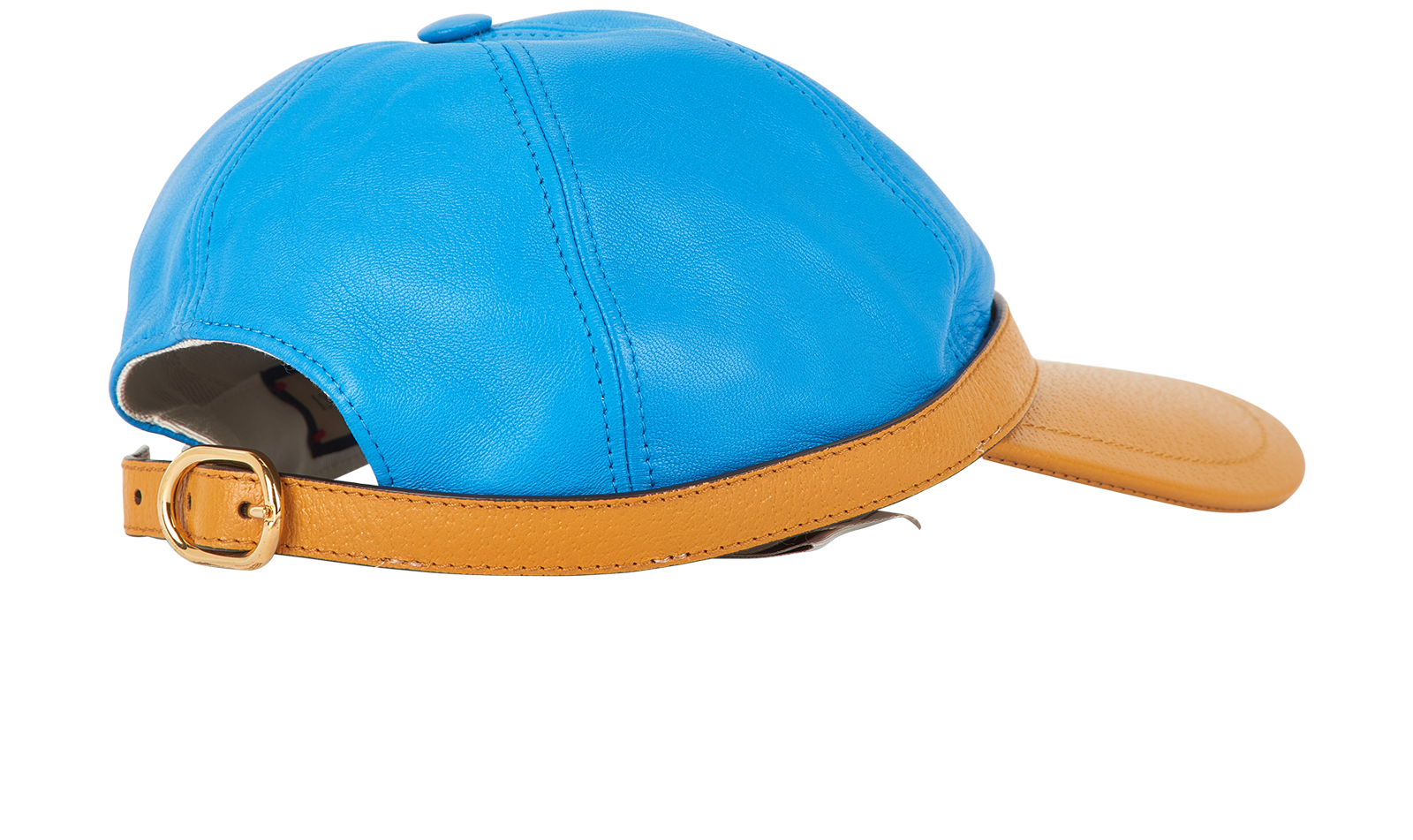 Gucci Baseball Hat, &pound;275, Accessories, Blue/Tan, Leather, Back view