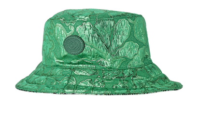 Gucci Metallic Jacquard Bucket Hat, £220, Accessories, Green, Polyester Mix/Silk, Front view