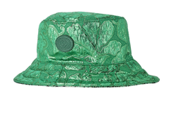 Gucci Metallic Jacquard Bucket Hat, Poly/Silk, Green, MII, Sz M, 3*
