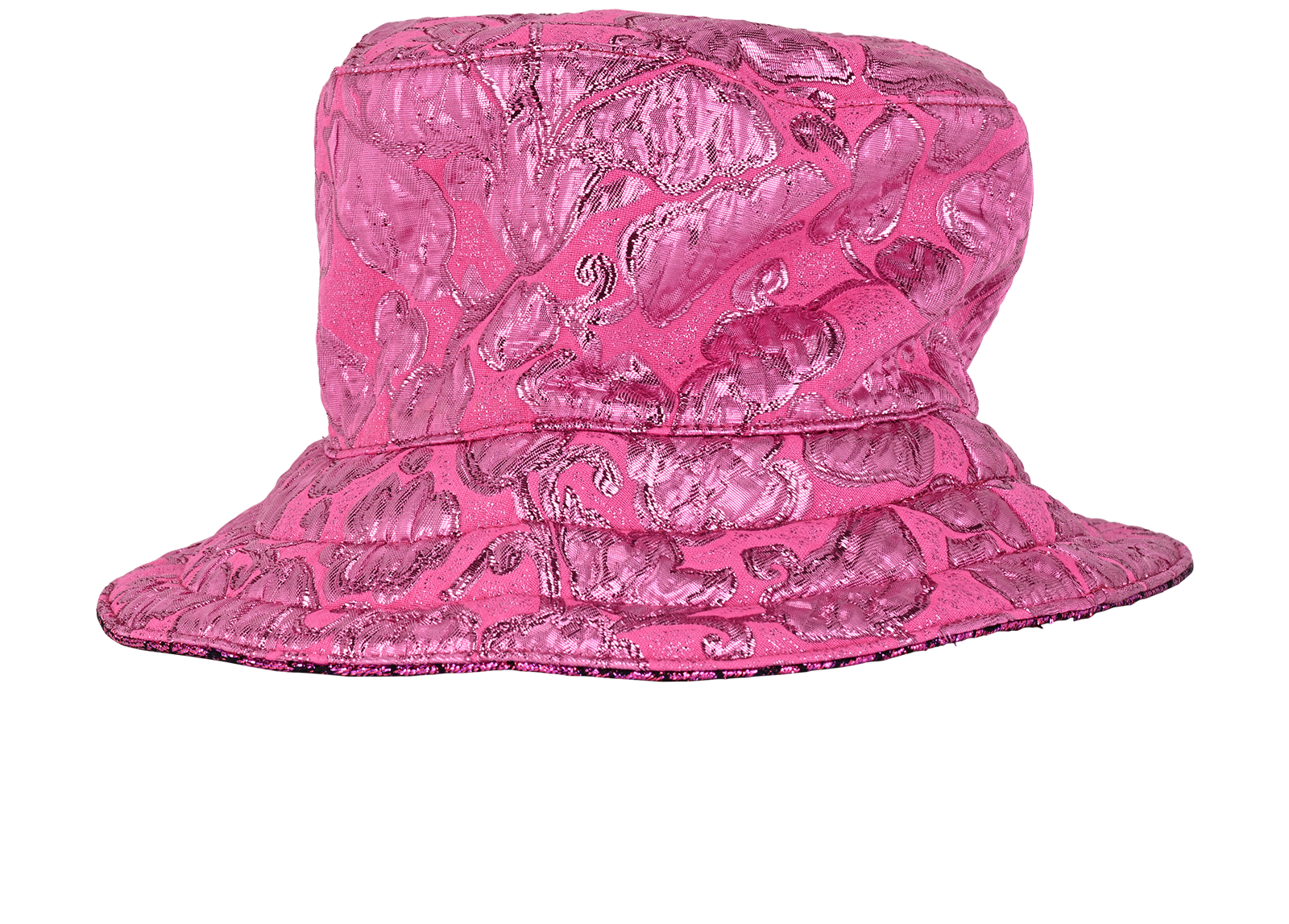 Gucci Jacquard Bucket Hat, &pound;160, Accessories, Pink, Polyester (Polymer)/Silk, Back view