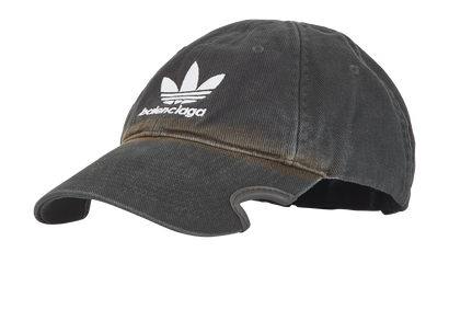 Balenciaga x Adidas Trefoil Logo Cap, &pound;150, Accessories, Black, Cotton, Front view