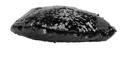 Chanel Sequin Beret, &pound;450, Accessories, Black, Polyester (Polymer), Front view