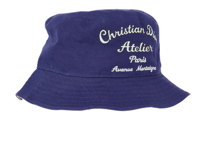 Christian Dior Atelier Bucket Hat, &pound;250, Accessories, Blue/Silver, Cotton, Front view
