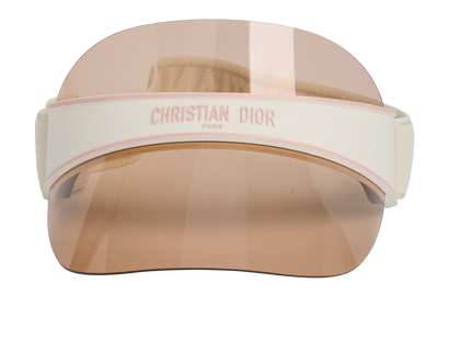 Christian Dior DiorClub V1U Visor, &pound;250, Accessories, Cream/Pink, Acetate, Front view