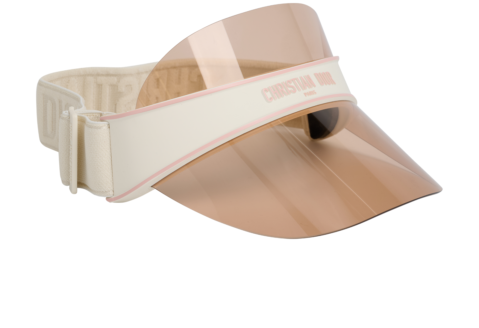 Christian Dior DiorClub V1U Visor, &pound;250, Accessories, Cream/Pink, Acetate, Side view