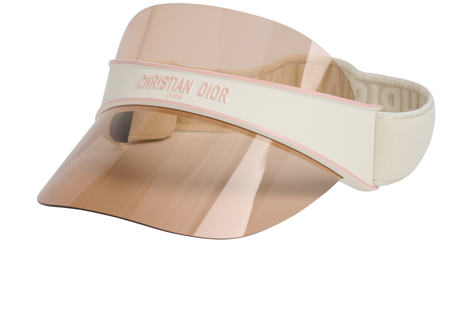 Christian Dior DiorClub V1U Visor, &pound;250, Accessories, Cream/Pink, Acetate, Bottom view