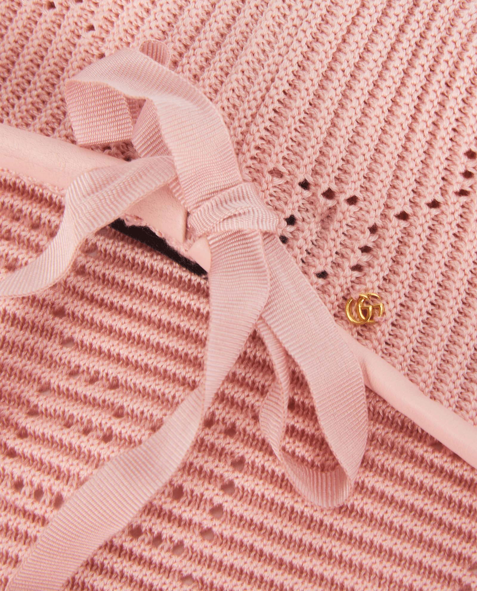 Gucci Crochet Beret, &pound;220, Accessories, Pink, Wool, Other view