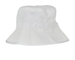 Gucci Logo Embroidered Bucket Hat, Cotton, White, Sz M, DB, 3*
