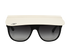 Chanel 71046 CC Visor Sunglasses, £240, Accessories, Black/White, Front view