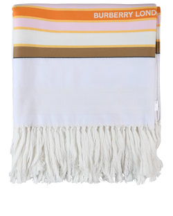 Burberry Beach Towel, Cotton, White, MII, 3*