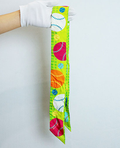 Hermes Tennis Ball Twilly, front view