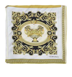 Versace Medusa Scarf Square, Silk, Black/Gold, IFO7001, 3*