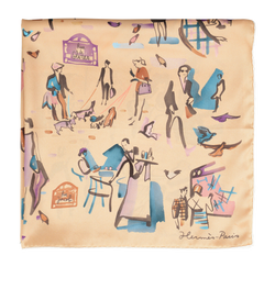 Hermes Rendez Vous Rive Gauche Scarf, Silk, Beige, MIF, B, 3*