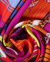 Hermes Double Sangle Scarf 90, &pound;275, Accessories, Blue/Orange/Red, Silk, Other view
