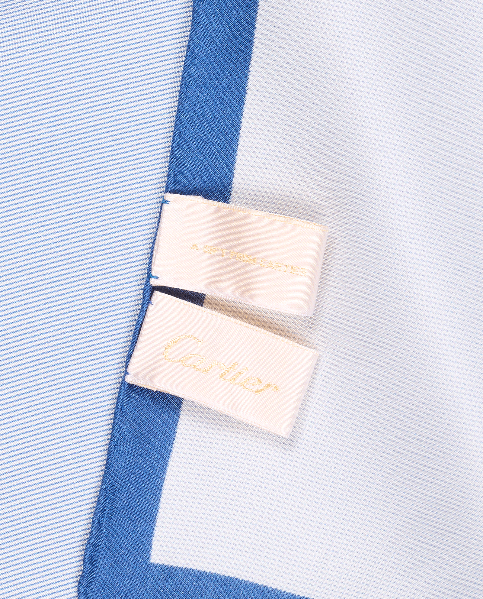 Cartier Square Scarf, &pound;180, Accessories, Blue, Silk, Other view