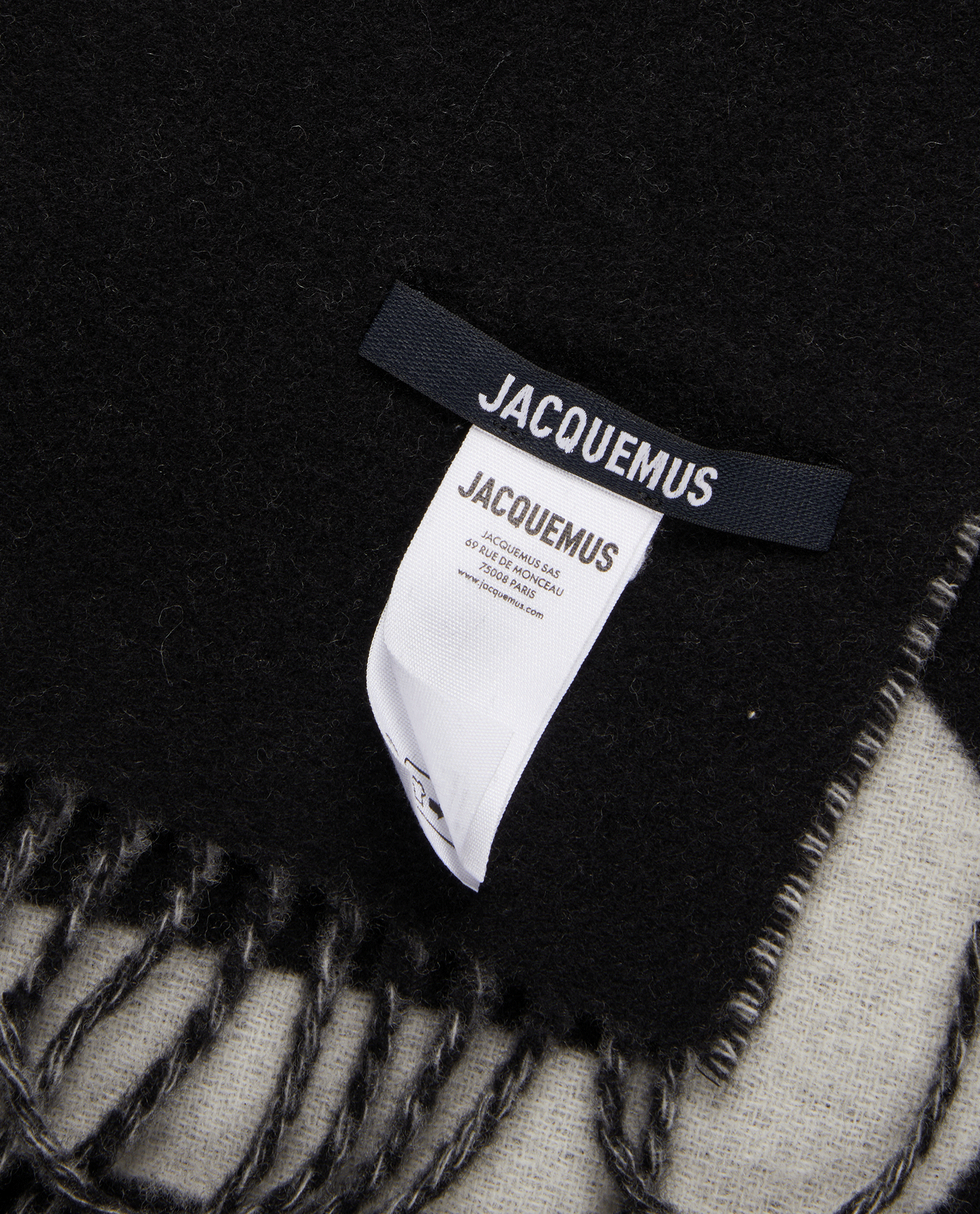 Jacquemus The Jacquemus Scarf, &pound;90, Accessories, Black, Wool, Other view