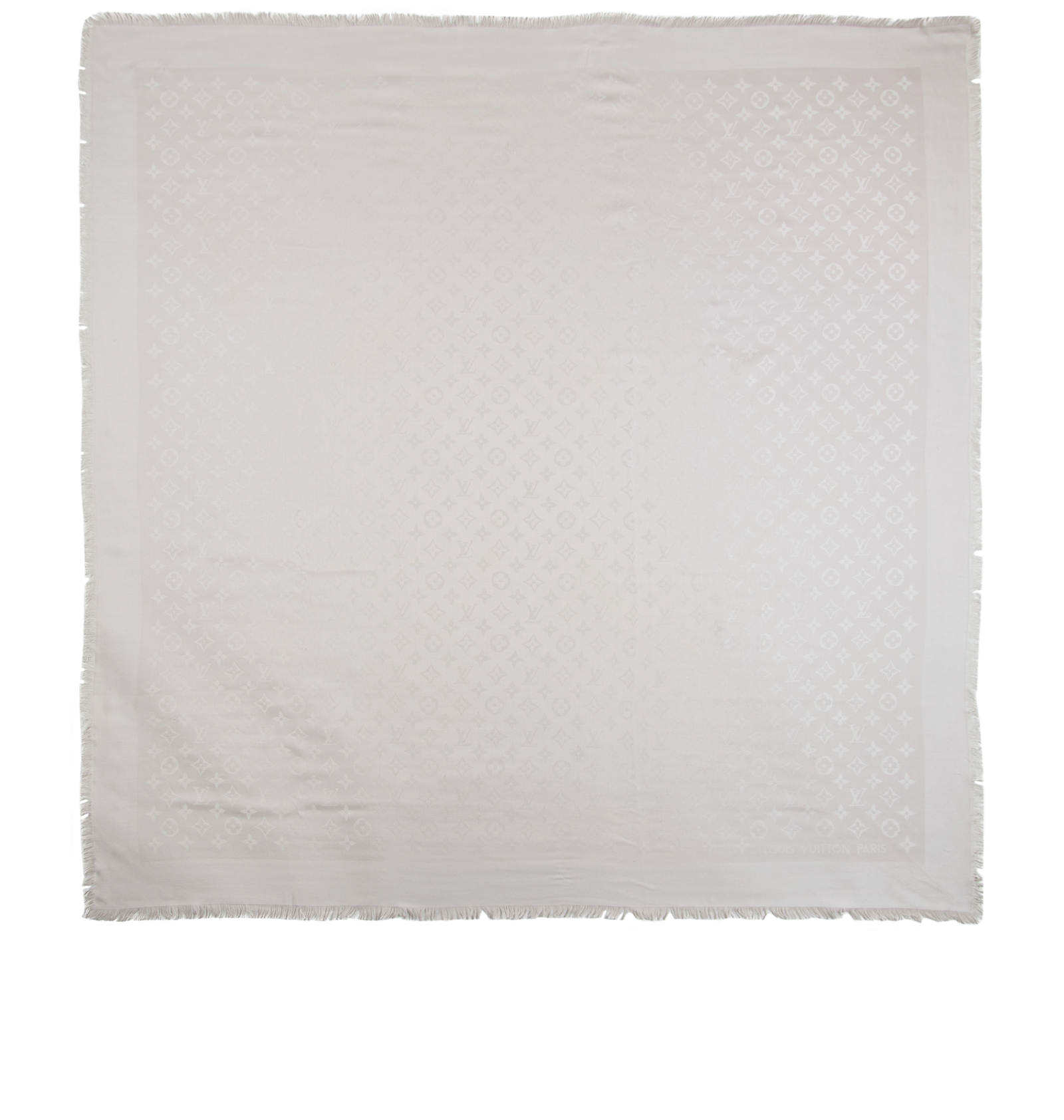Louis Vuitton Monogram Classic Shawl, &pound;250, Accessories, Grey, Silk/Wool, Back view