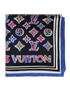 Louis Vuitton Monogram Vivienne Scarf, &pound;350, Accessories, Black, Silk, Front view