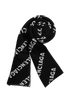 Balenciaga Allover Logo Reversible Scarf, &pound;110, Accessories, Black/White, Wool, Other view