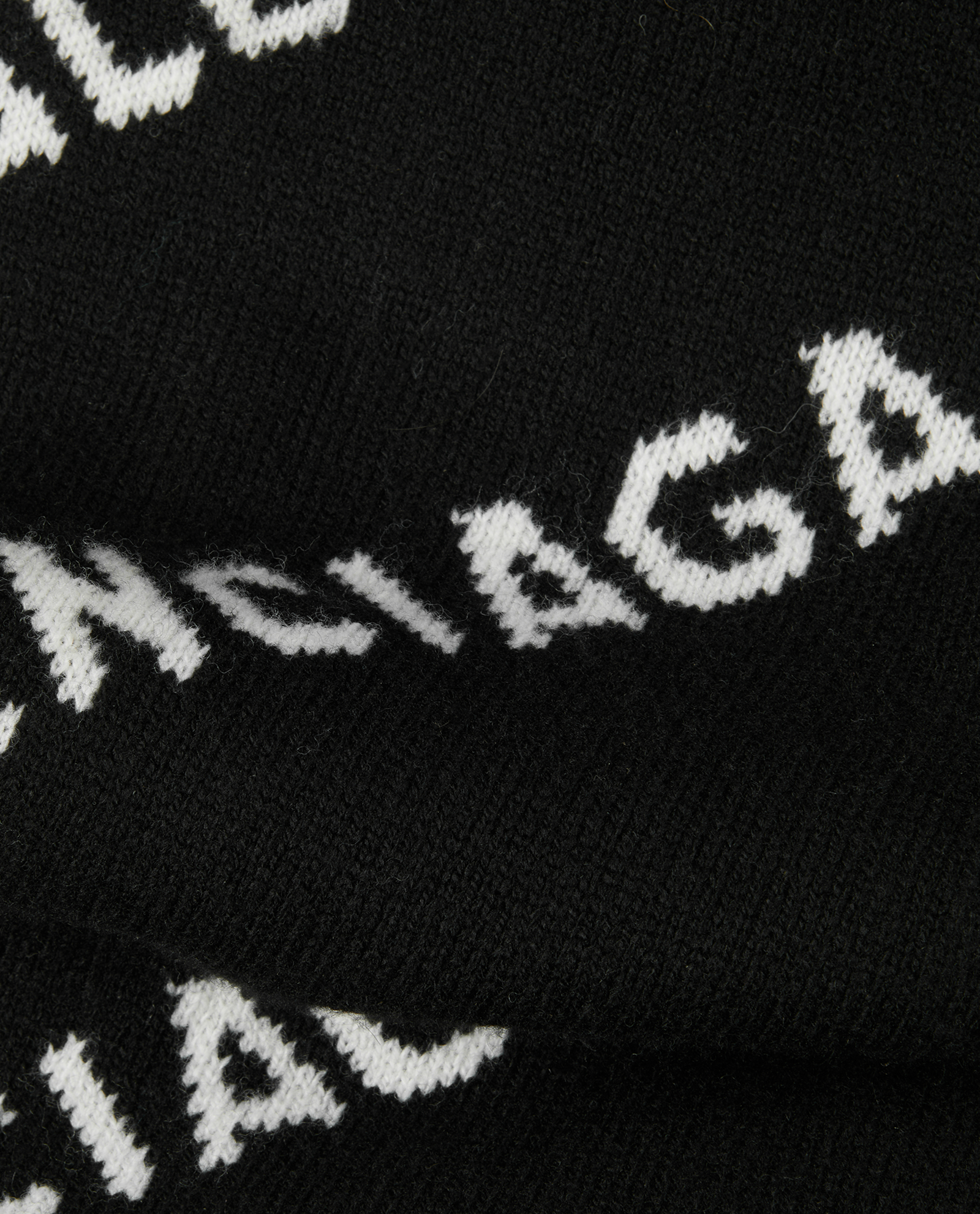 Balenciaga Allover Logo Reversible Scarf, &pound;110, Accessories, Black/White, Wool, Other view