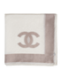Chanel CC Scarf, &pound;320, Accessories, Grey/White, Silk, Front view