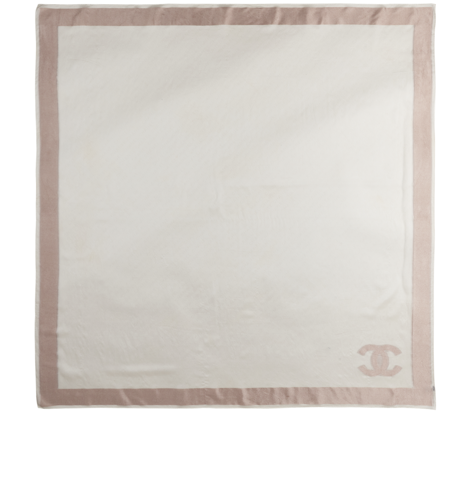 Chanel CC Scarf, &pound;320, Accessories, Grey/White, Silk, Back view
