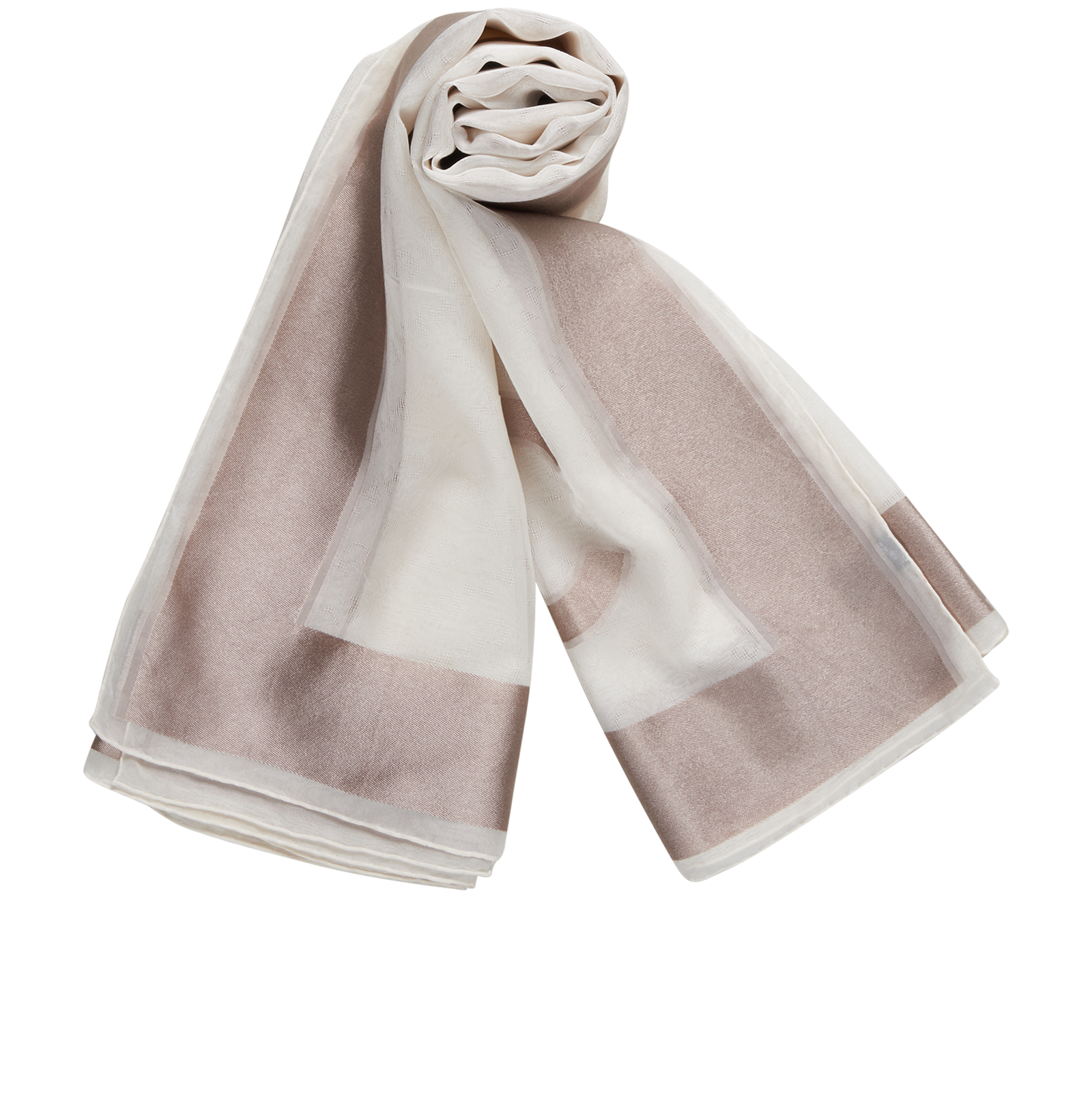 Chanel CC Scarf, &pound;320, Accessories, Grey/White, Silk, Other view