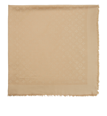 Louis Vuitton Monogram Shawl, &pound;220, Accessories, Beige, Silk, Front view