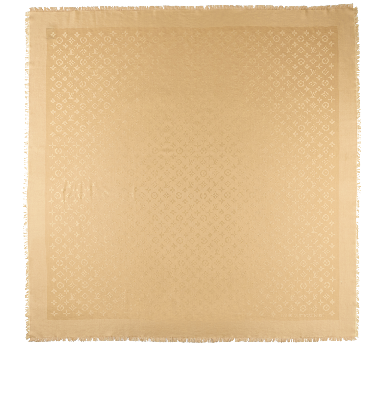 Louis Vuitton Monogram Shawl, &pound;220, Accessories, Beige, Silk, Back view
