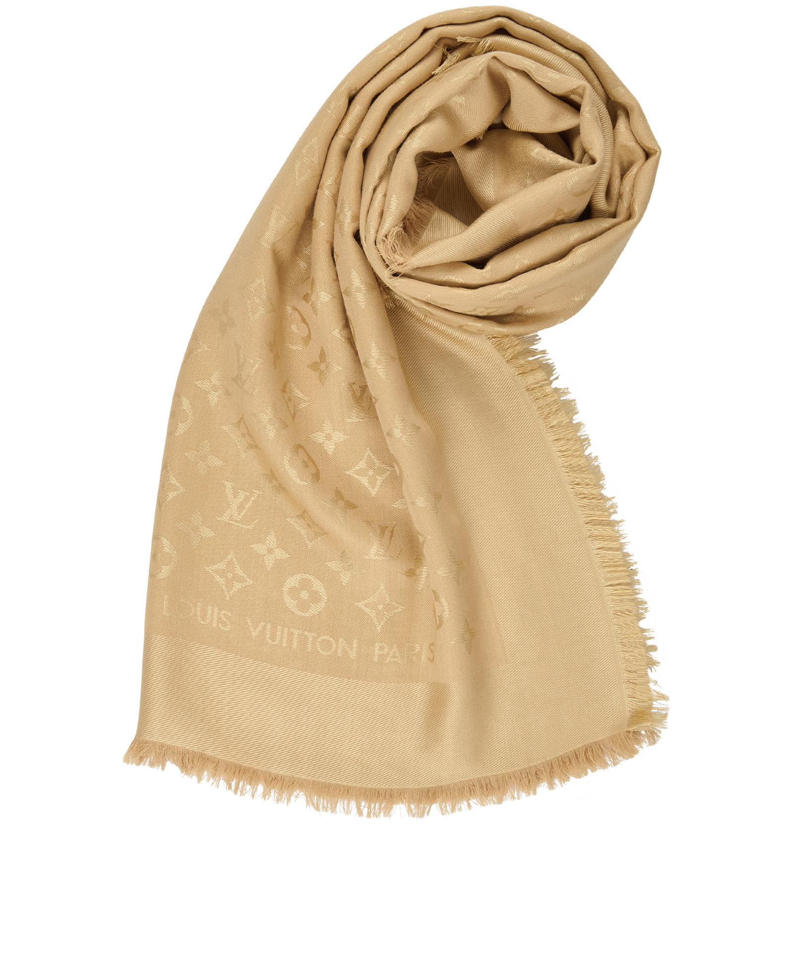 Louis Vuitton Monogram Shawl, &pound;220, Accessories, Beige, Silk, Other view