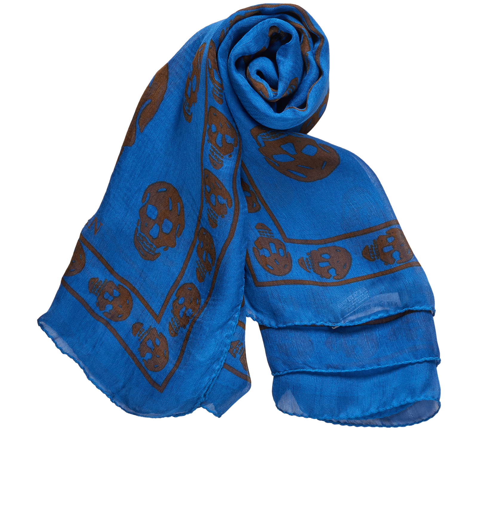 Alexander McQueen Skull Scarf, &pound;110, Accessories, Blue, Silk, Other view