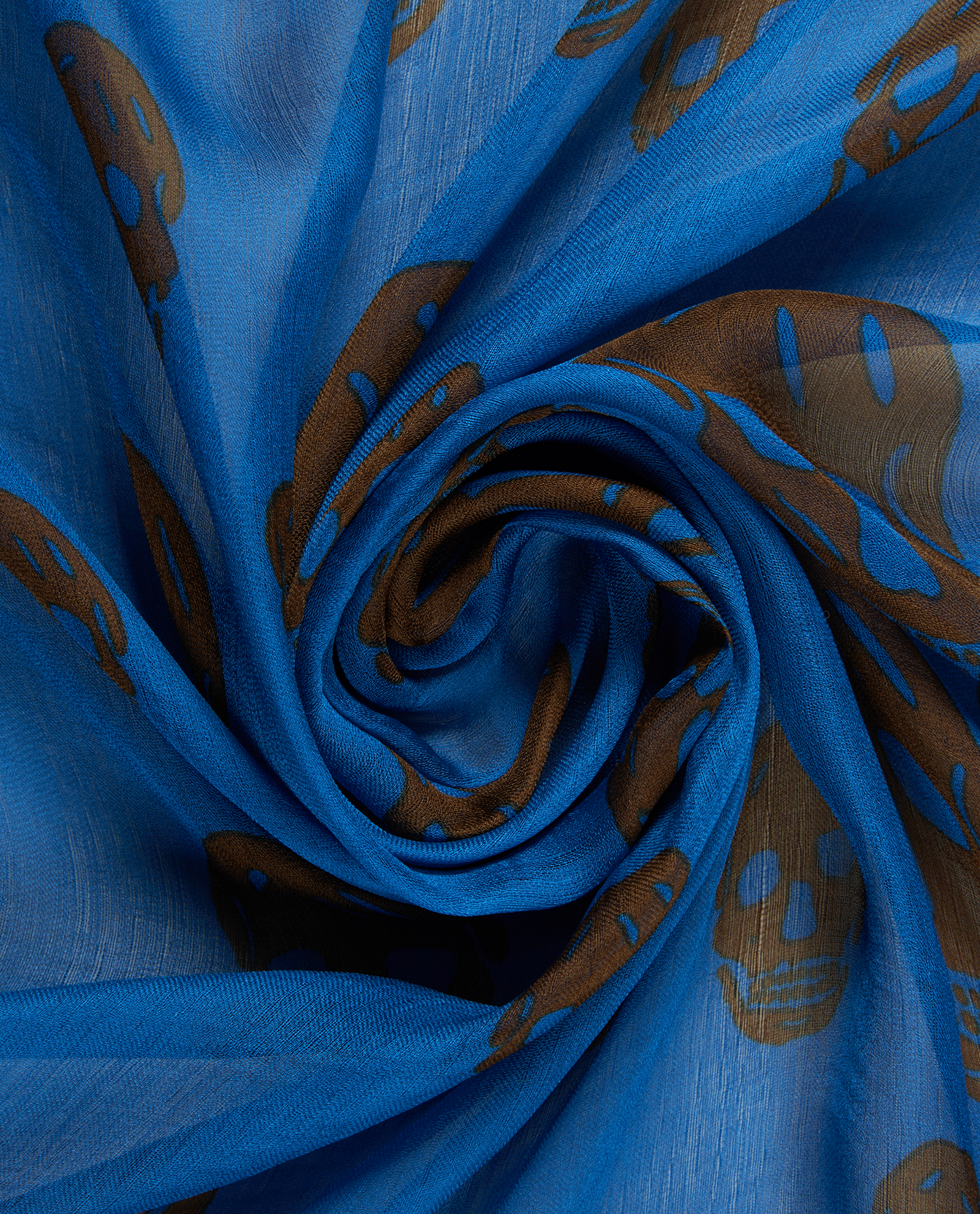 Alexander McQueen Skull Scarf, &pound;110, Accessories, Blue, Silk, Other view