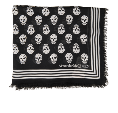 Alexander McQueen Skull Scarf, &pound;90, Accessories, Black/White, Modal, Front view