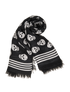 Alexander McQueen Skull Scarf, &pound;90, Accessories, Black/White, Modal, Other view
