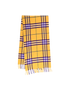 Burberry Washed Giant Check Scarf, £220, Accessories, Purple/Yellow, Cashmere, Back view