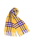 Burberry Washed Giant Check Scarf, £220, Accessories, Purple/Yellow, Cashmere, Other view