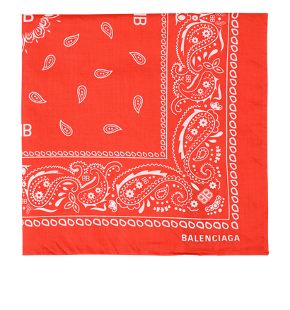 Balenciaga Bandana, &pound;70, Accessories, Red/White, Cotton, Front view