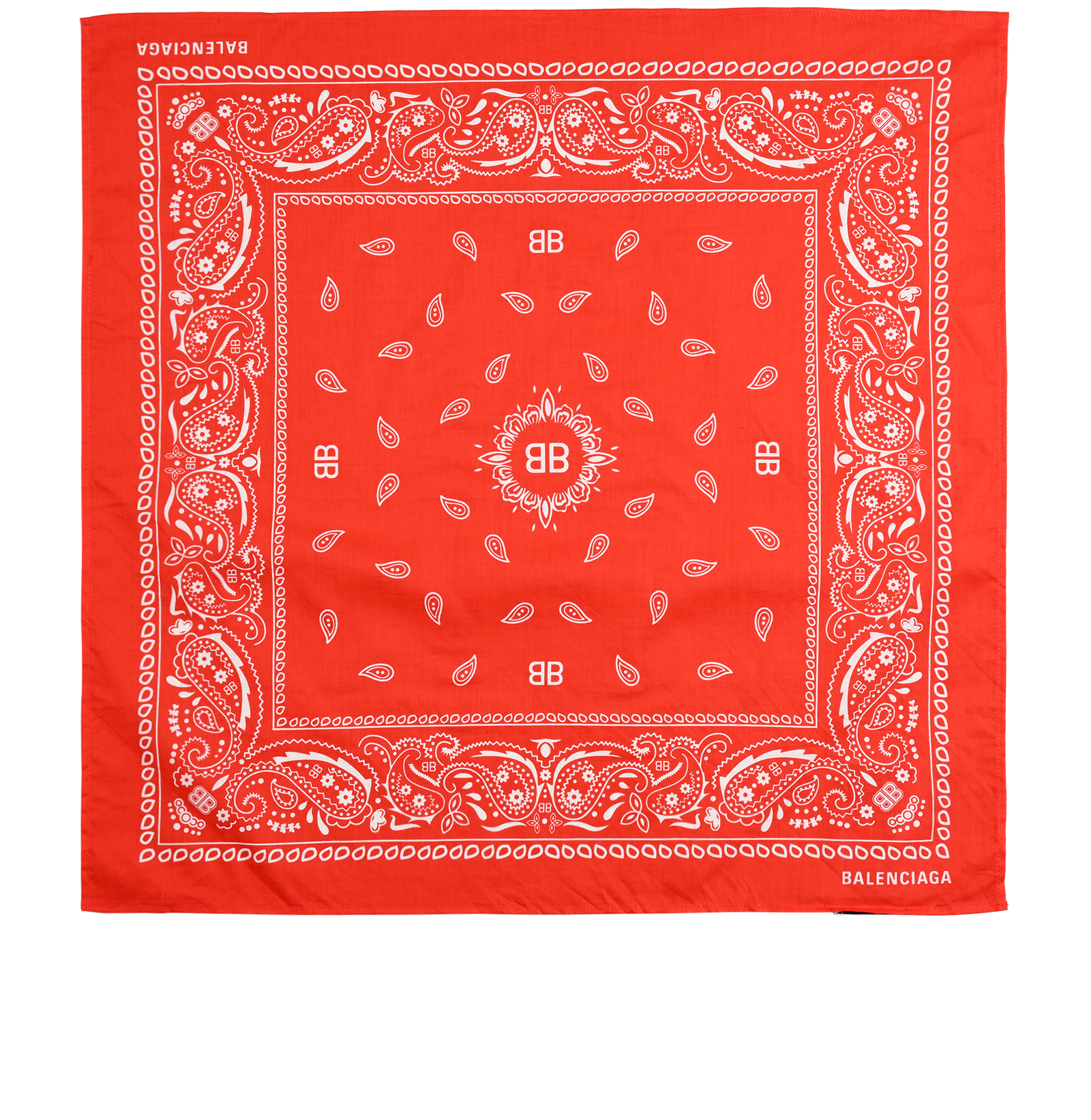 Balenciaga Bandana, &pound;70, Accessories, Red/White, Cotton, Back view