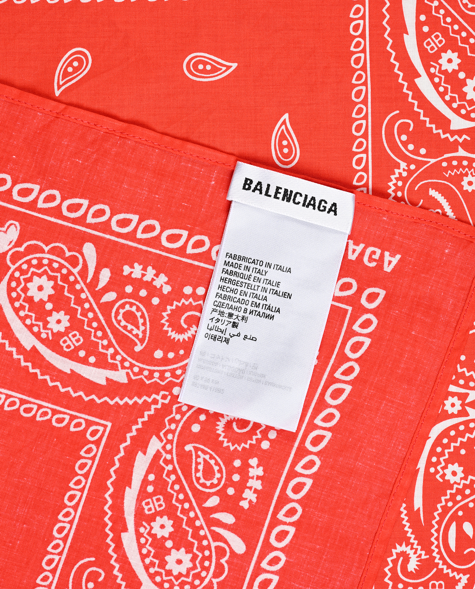 Balenciaga Bandana, &pound;70, Accessories, Red/White, Cotton, Other view