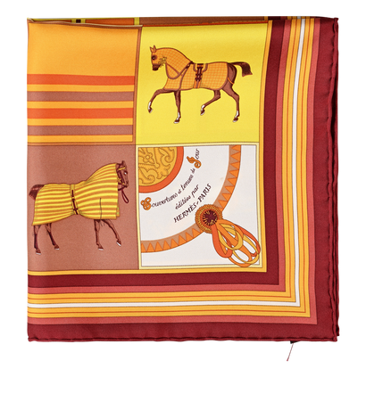 Hermes Couvertures Et Tenues De Jour Scarf, &pound;175, Accessories, Orange, Silk, Front view