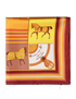 Hermes Couvertures Et Tenues De Jour Scarf, &pound;175, Accessories, Orange, Silk, Front view