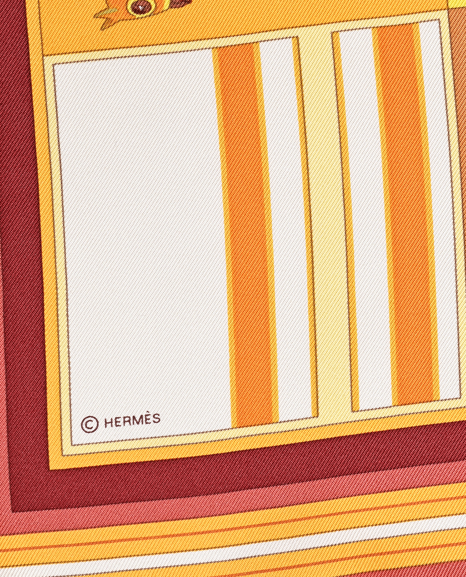 Hermes Couvertures Et Tenues De Jour Scarf, &pound;175, Accessories, Orange, Silk, Other view